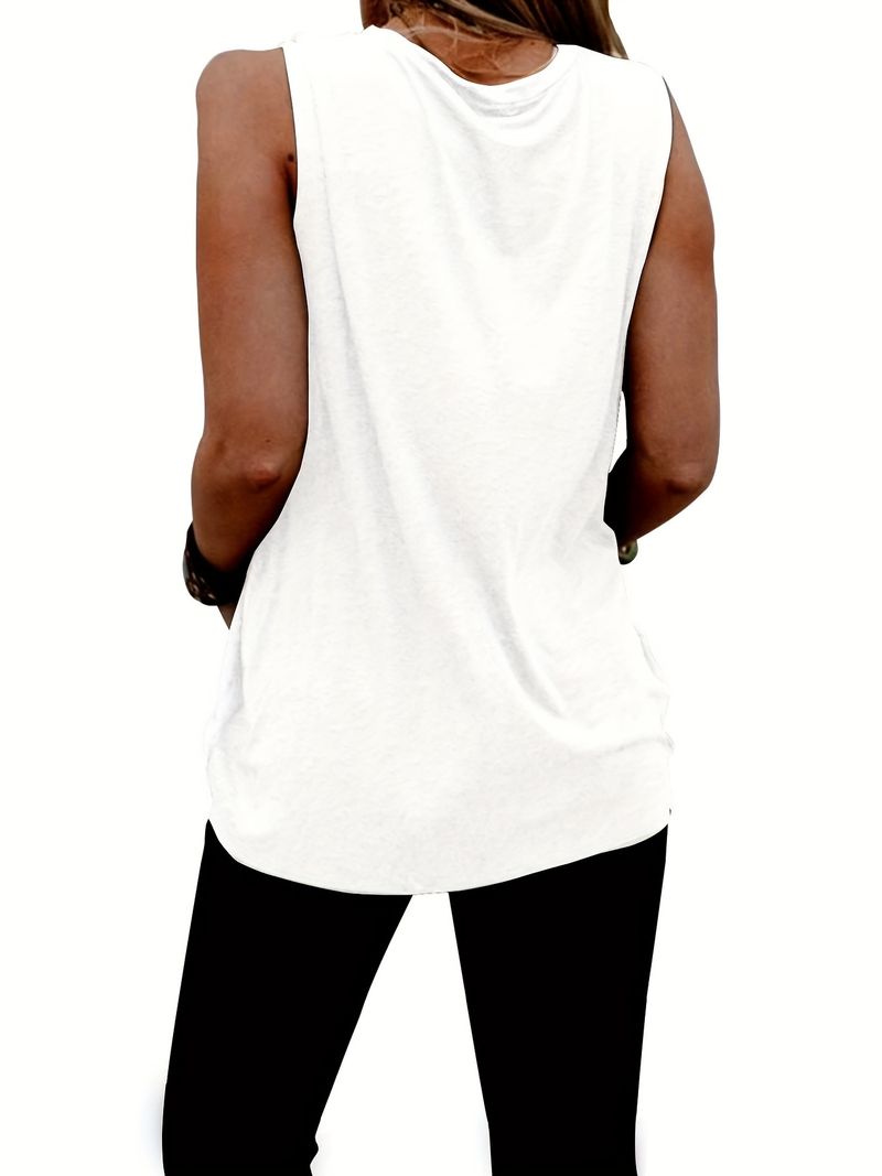 Canotta estiva da donna con stampa floreale e scheletro, ampia e casual, senza maniche, ampia, stile streetwear, oversize, con scollo a V_voghion.com
