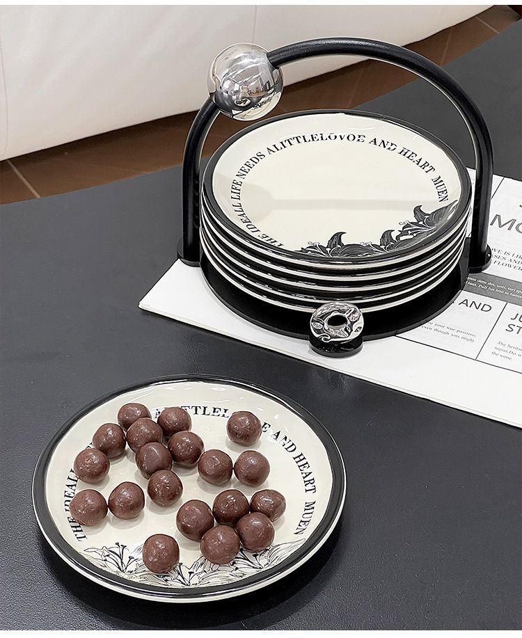 Nordisches Soßenschalen-Set aus Keramik – Minimalistisches, einfarbiges Design, mikrowellengeeignete kleine Teller für Kaffee, Tee und Essen, elegantes Geschenk_voghion.com