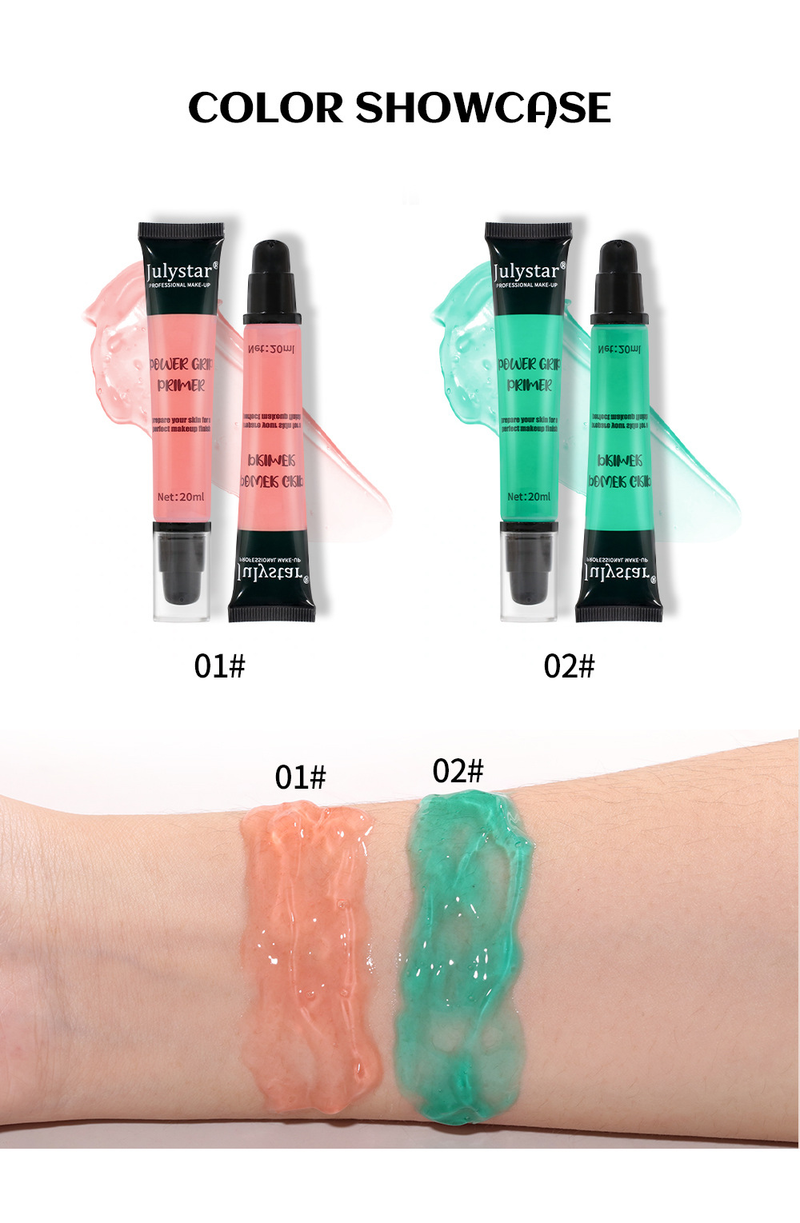 Aislamiento facial y ocular portátil como base Loción previa al maquillaje en gel invisible hidratante para poros_voghion.com
