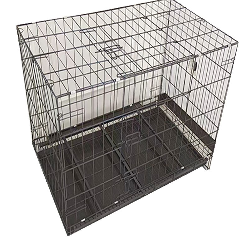 Gabbia pieghevole portatile per cani, gatti, polli e conigli in acciaio ad angolo_voghion.com