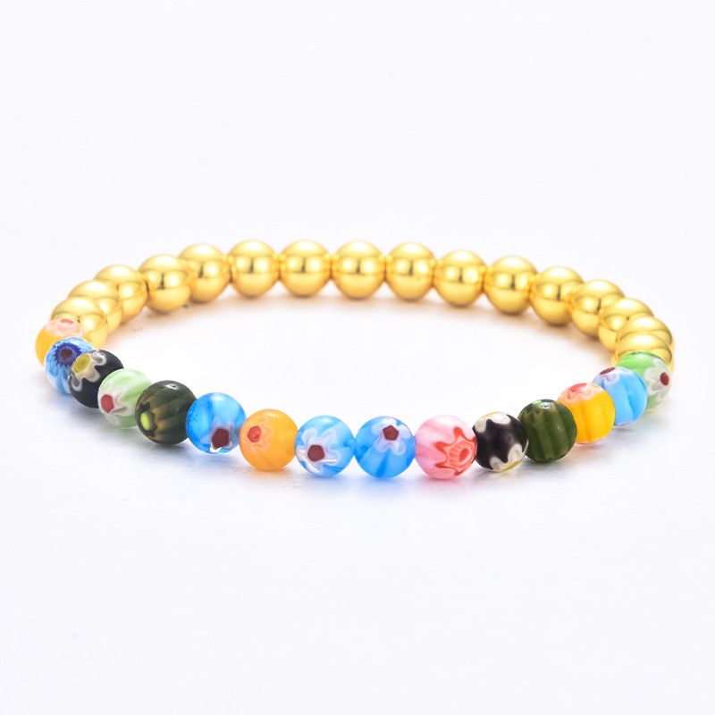 2PCS New Colorful 14K Copper Bracelet With True Gold Plating And Color Preservation_voghion.com