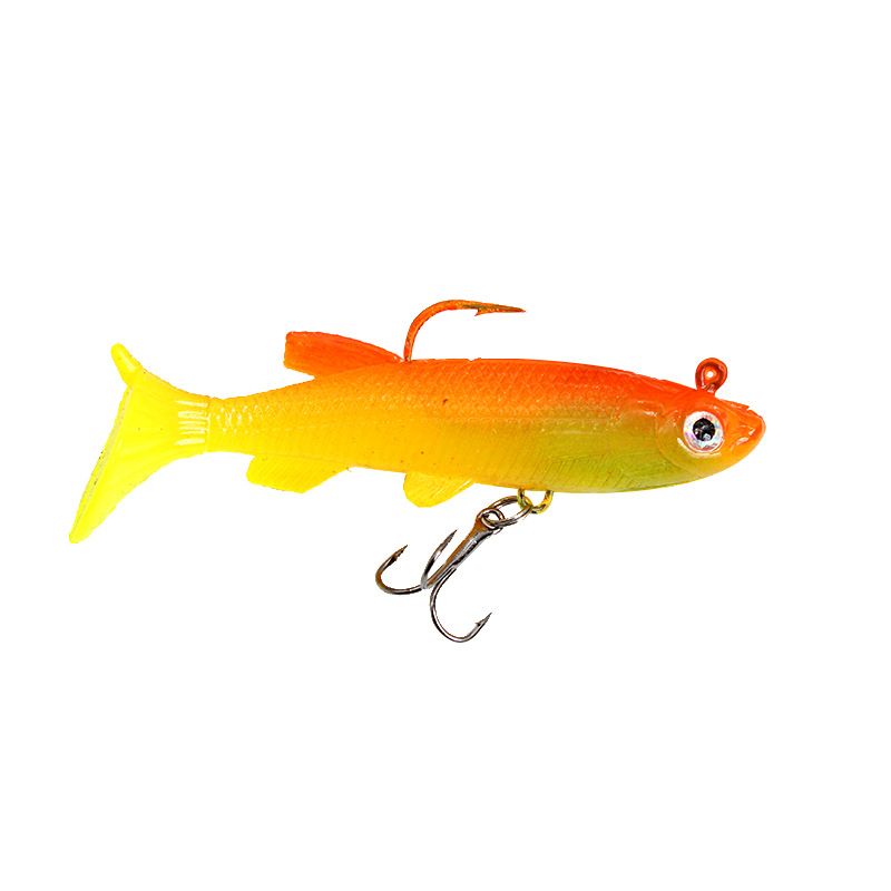 Köder Köder Weichen Körper Simulation 8cm/14g T Schwanz Blei Umwickelt Fisch_voghion.com