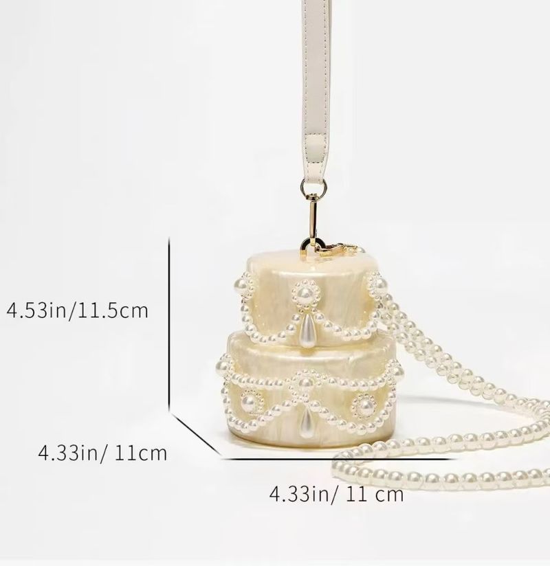 Women's Acrylic Heart Evening High-End Small Single Shoulder Crossbody Mini Clutch Chain Bag_voghion.com