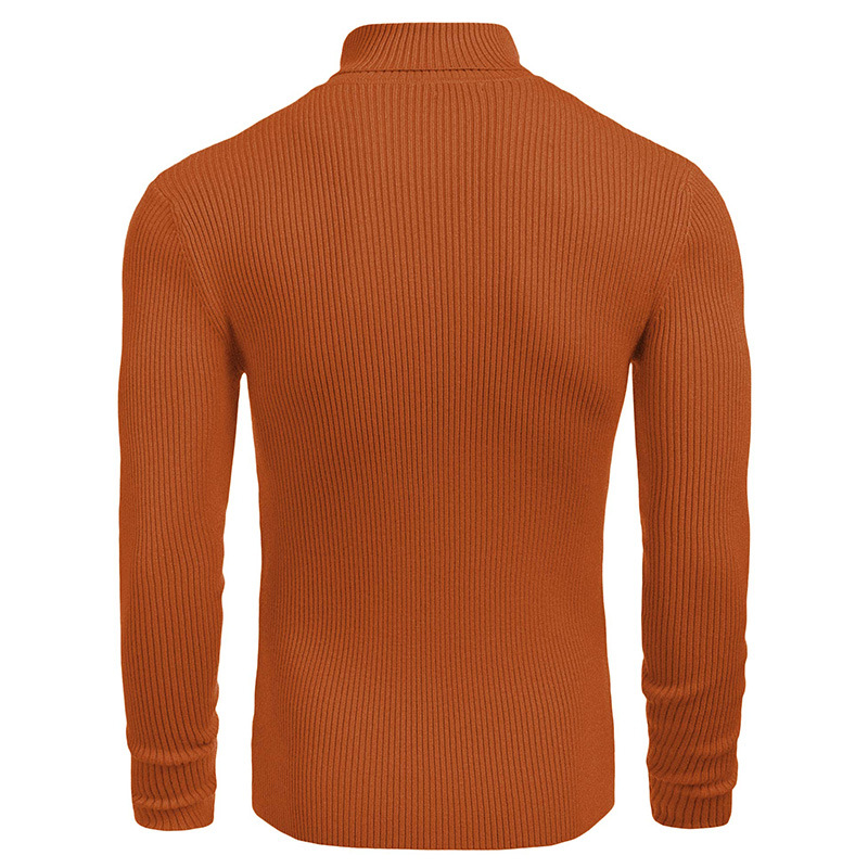 Herren Strickpullover Rollkragen Herbst und Winter Langarm Pullover_voghion.com
