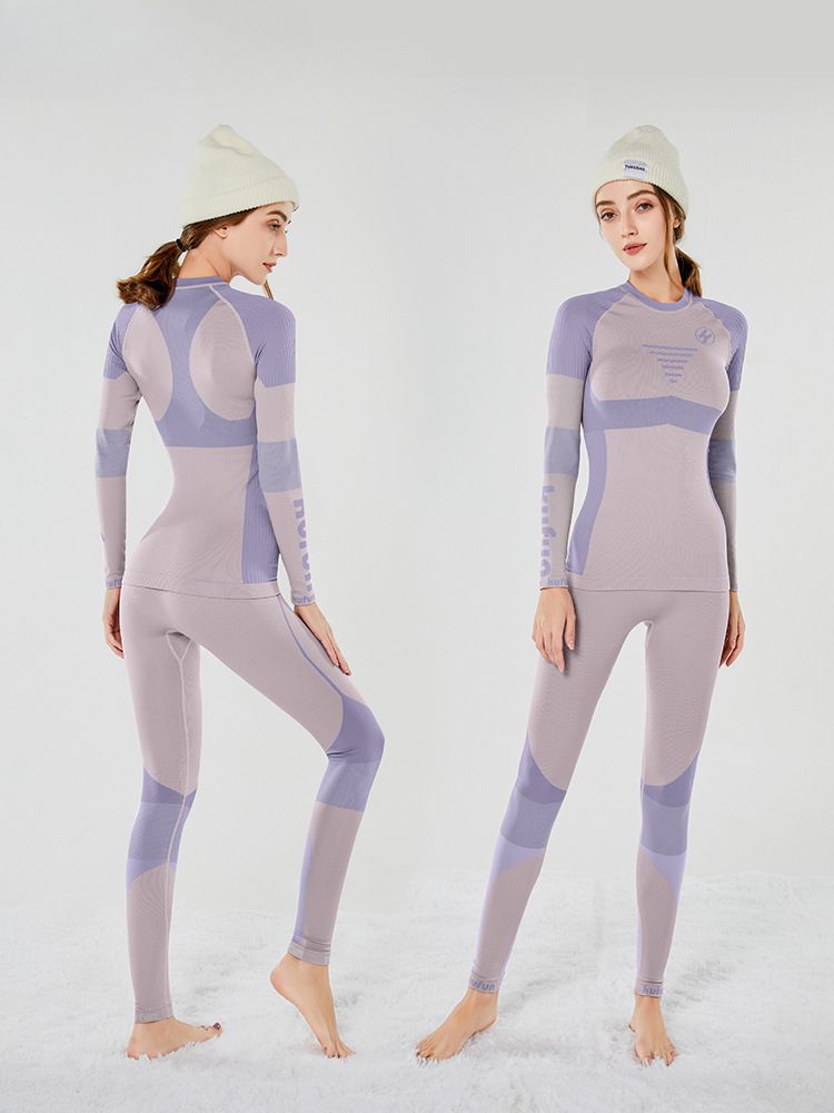 Pantaloni da sci professionali Kufeng Quick-Dry Thmal Compression Lay per uomo e donna, traspiranti e traspiranti._voghion.com