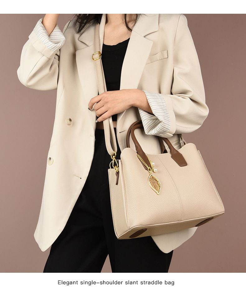 2024 Large Capacity Women's New Handbag Soft Leather Commuter Versatile Crossbody Big Bag_voghion.com