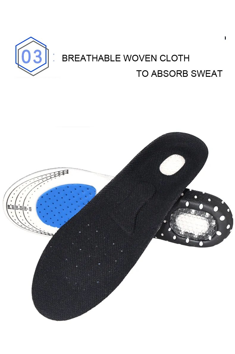 Arch Support Sport Insole Flat Feet Orthopedic Insoles Silica Gel Shock Absorption Cushion Pad For Men Women_voghion.com