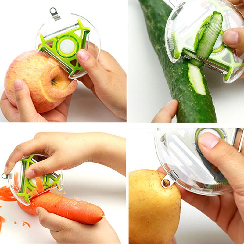 Multi-function Whirling Vegetable Peeler Grater Fruit Vegetable Cutter Peeler Kitchen Gadgets Potato Slicer Cooking Cutter Tool_voghion.com
