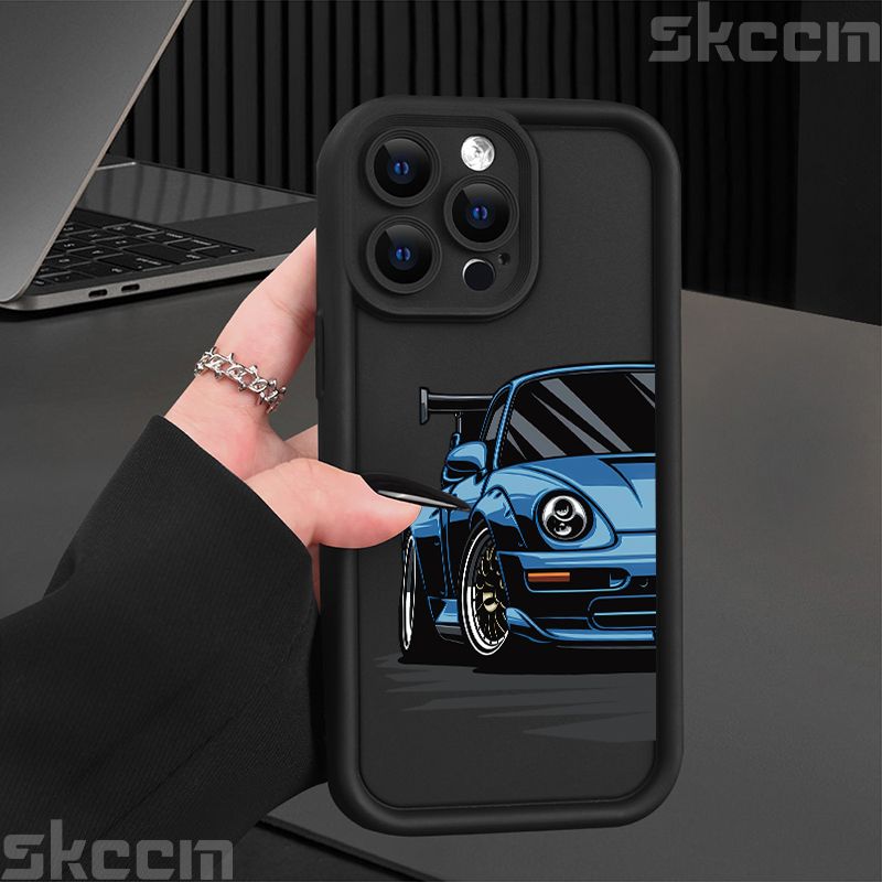 Divatos autómintás szilikon telefontok iPhone 16 Pro Max 15 14 11 12 13 7 8 16 Plus XS X XR matt ütésálló puha borítás_voghion.com