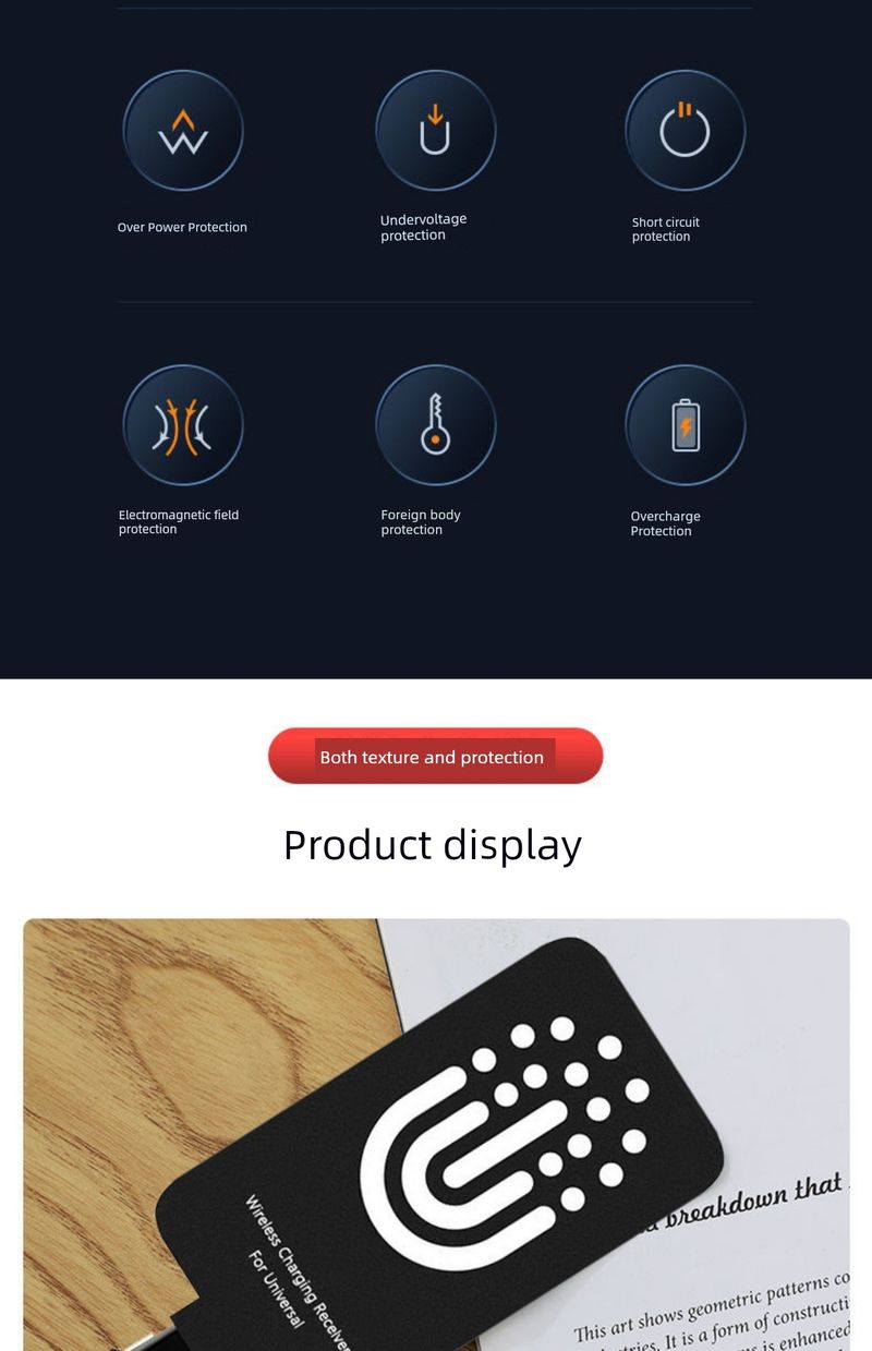 Electrical Appliance Back Sticker Wired Magnetic Dual-Use Charging Chip For Huawei Oppo Xiaomi Vivo Glory Type-c Mobile_voghion.com