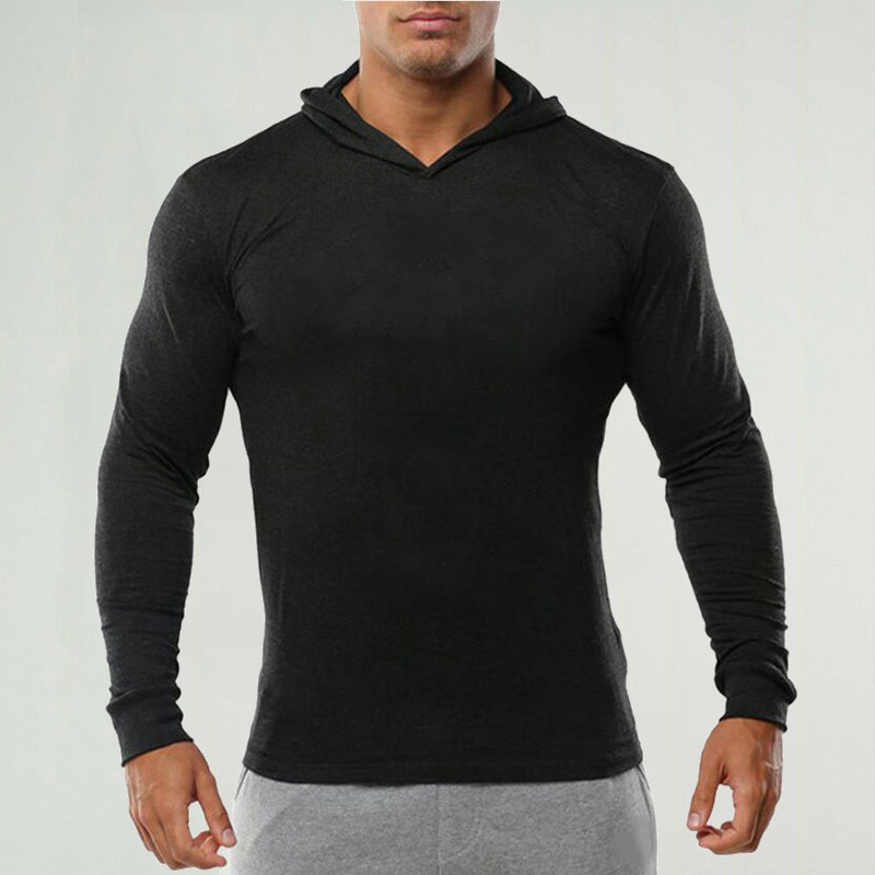 Felpa con cappuccio da uomo in cotone, sportiva, da corsa_voghion.com