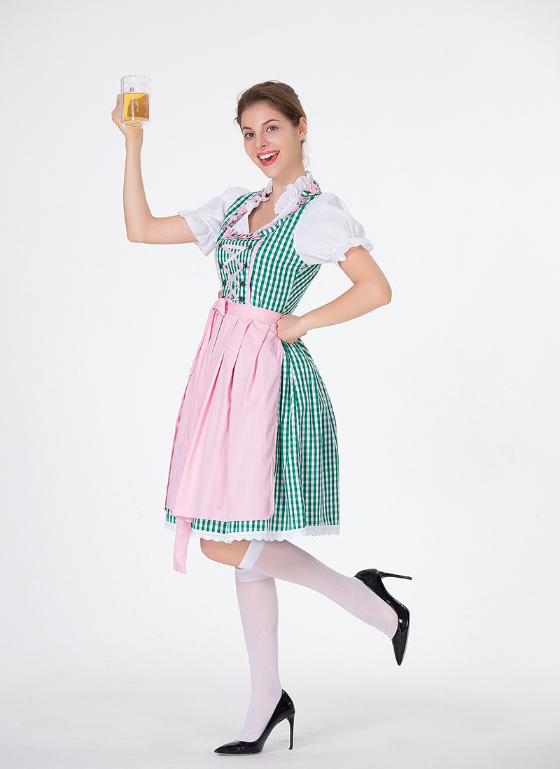 Damenbekleidung Neues echtes Plus-Size-Halloween-Biermädchenkleid, körperformendes Bühnenkostüm, Dienstmädchenkostüm_voghion.com