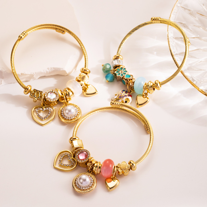 DIY Pan Familie Sainless Liebe Modische und Frische Personalisierte Diamant Intarsien Tianium Seel Adjusable Paar_voghion.com