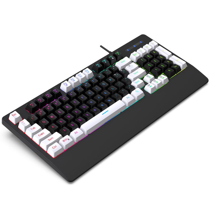 2023 Nytt 93 Tynnfilm Kablet RGB Glow Game Keyboard ABS Dual Color Injection Molding Keycap Multi Key Conflict Free_voghion.com