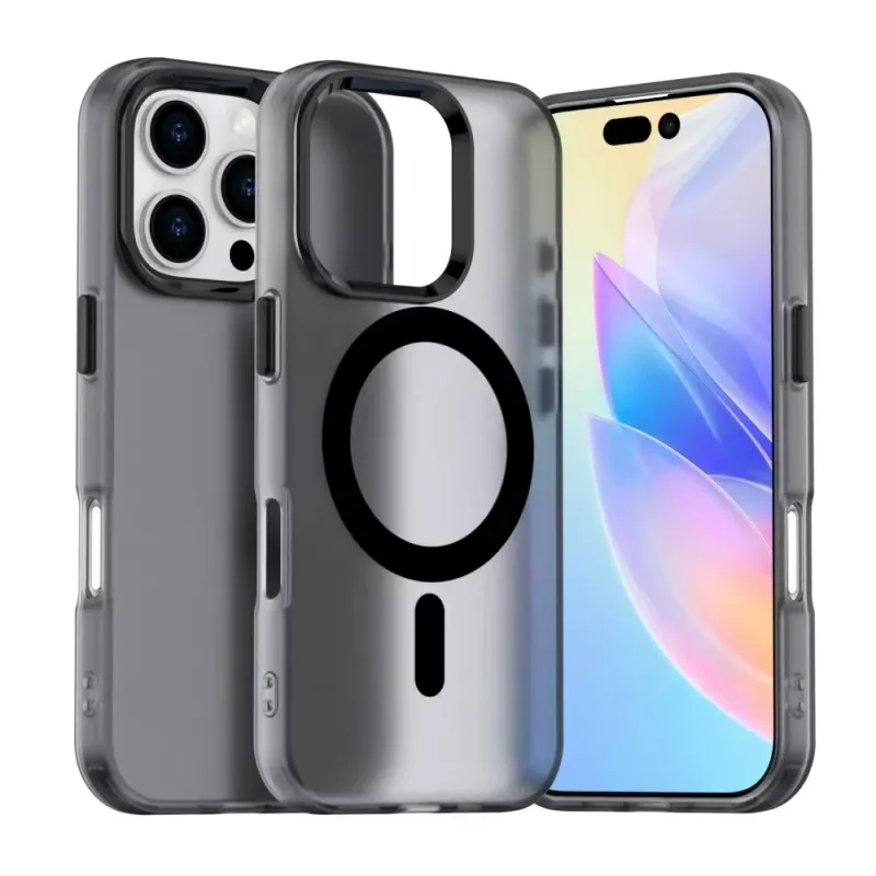 Nieuwe Matte Candy Magnetische Draadloze Oplaad Transparante Case Voor IPhone 16 14 13 12 11 15 Pro Max Plus Schokbestendige Cover_voghion.com