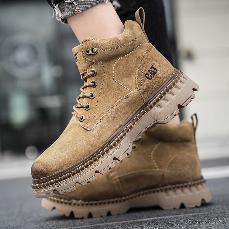 Neu Leder Frühling herren Schuhe High-top herren Erhöhung Werkzeug Martin Stiefel_voghion.com