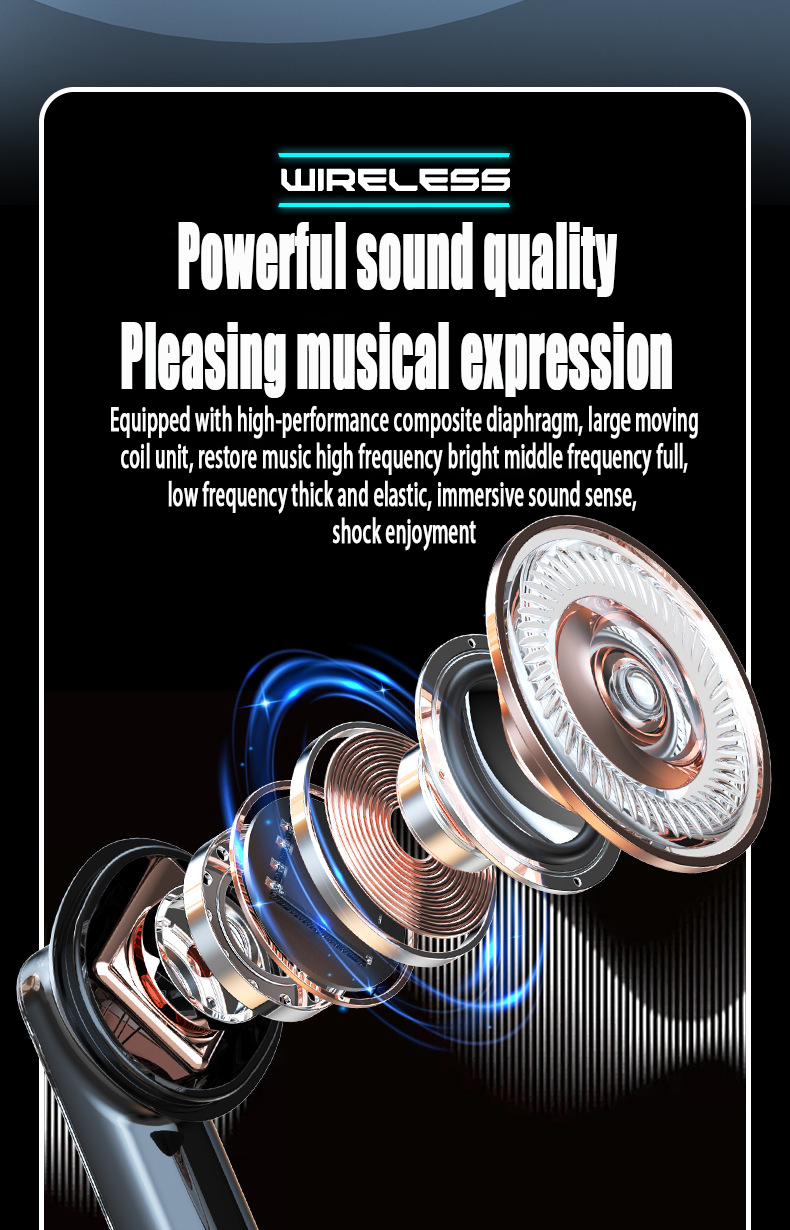 DR91 Neues TWS-In-Ear-Bluetooth-Headset Apple Huawei Xiaomi verwendet durchscheinendes Bluetooth-Headset_voghion.com