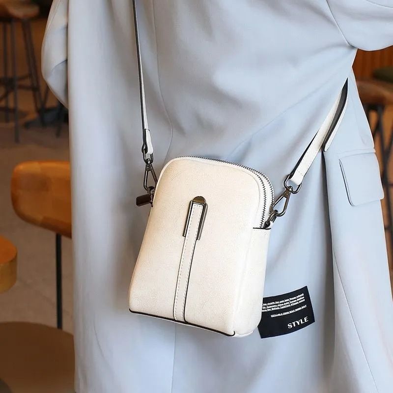 Borsa a tracolla versatile in pelle cerata e oliata di alta qualità, modello 2025, nuova moda di nicchia per donna_voghion.com