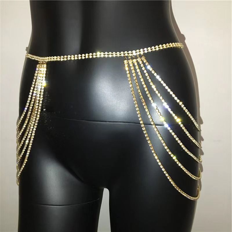 Fashion Accessories Multi layer Diamond Waist Shining Versatile Sexy Hip Female Body Chain_voghion.com