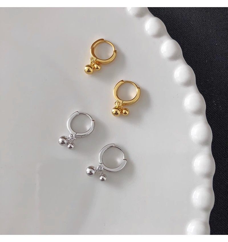 Orecchini a cerchio a doppia campana, colorati, estetici, versatili, corti, squisiti, da indossare senza togliere, in stile francese, da donna_voghion.com