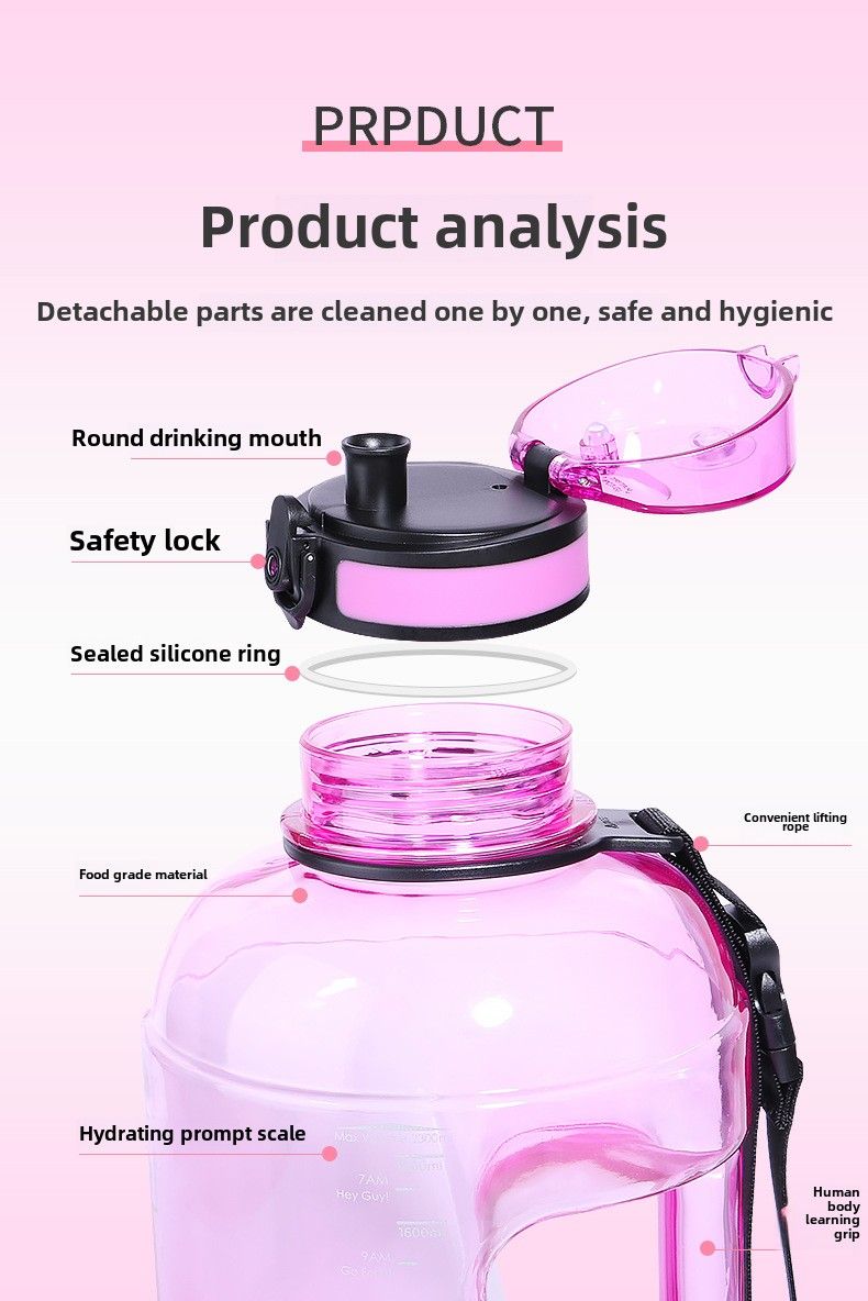 Large Capacity Gallon Pot Vat Water Cup 2 Liters With Capacity Scale Bottle Ton Ton Barrel_voghion.com