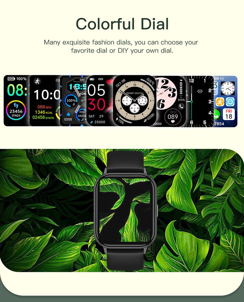 T19F Popular Bluetooth Phone Watch Huaqiangbei 1.83 Real-time Heart Rate Blood Oxygen Sleep Sports Smart Watch_voghion.com