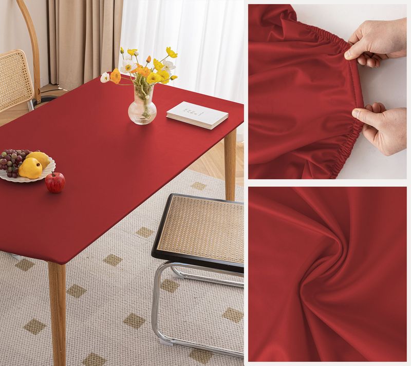 Nappe en PVC de qualité supérieure – Antidérapante et résistante aux rayures, nappe rectangulaire moderne et minimaliste pour salle à manger/bureau (12 couleurs, 13 tailles)_voghion.com