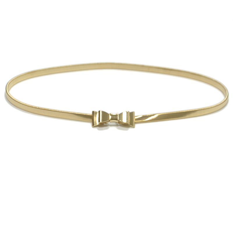 Kleider verziert Taille Ketten, Damen Kleider Metall Taillenbänder, dünne goldene Blätter mit Quasten, modische und_voghion.com