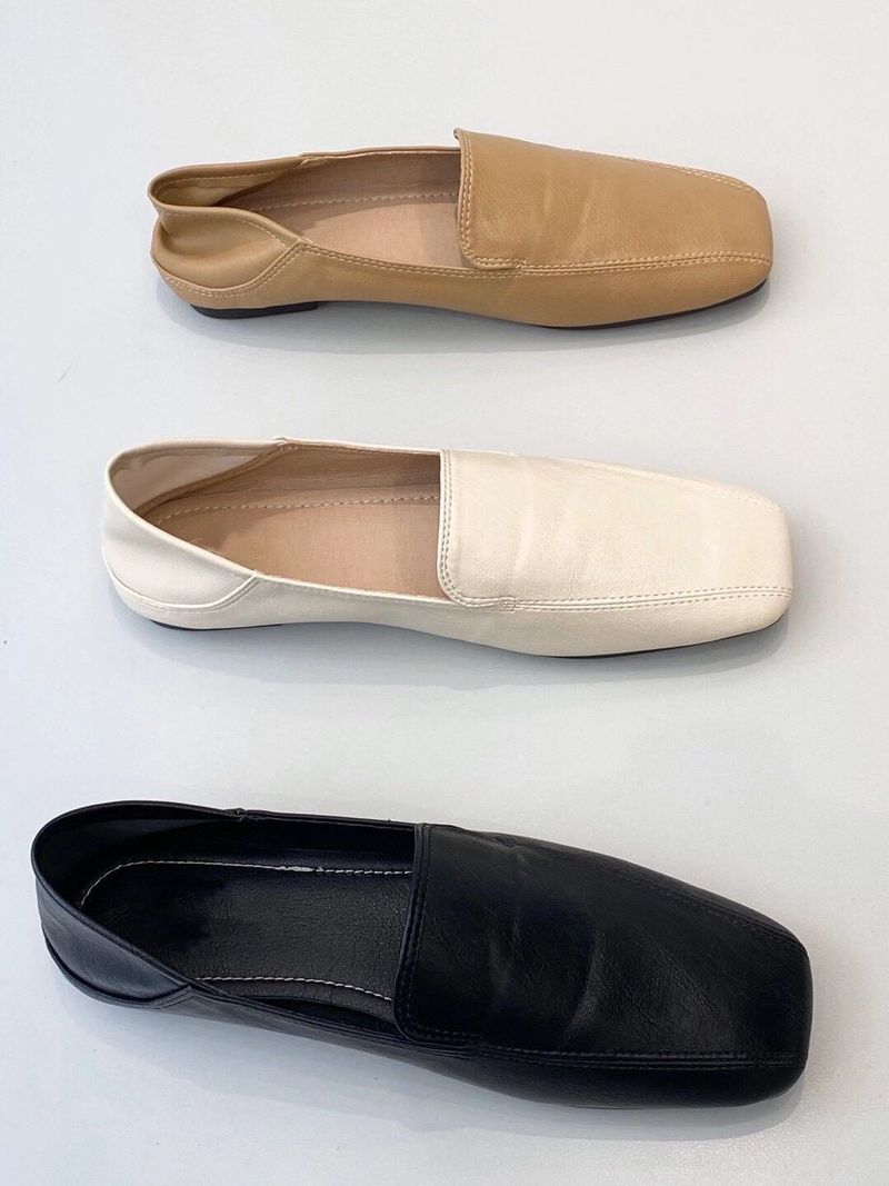 Retro Frühling und Sommer Fee Stil weiche Lederschuhe Pedal_voghion.com