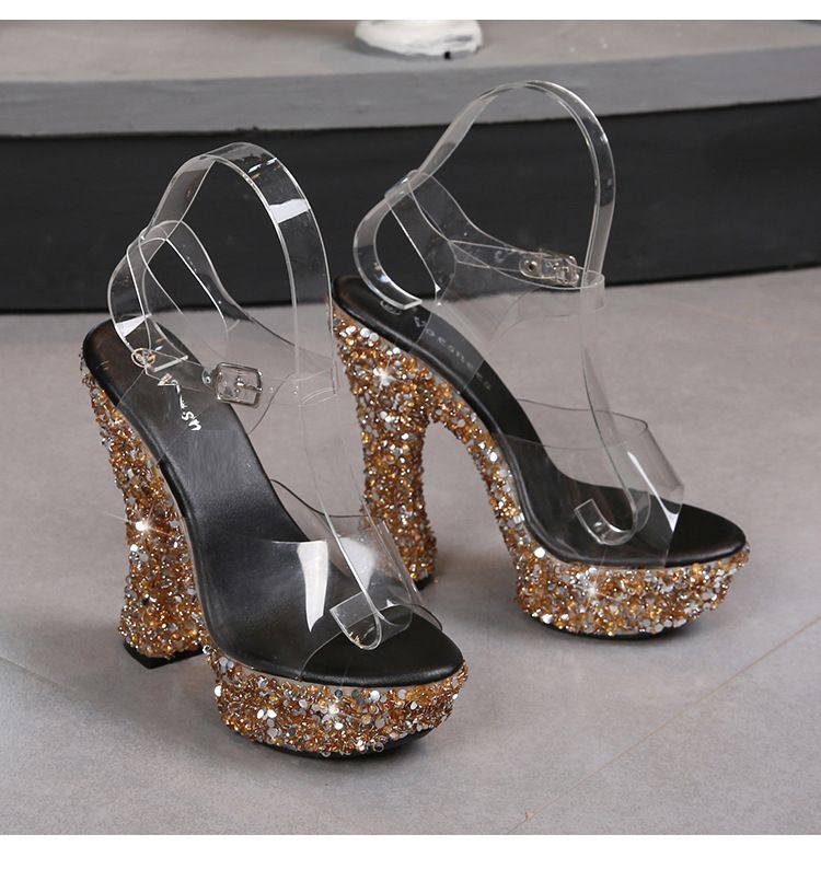 Women's Summer High Heel Sandals - 14cm Chunky Wedge Platform With Non-Slip Sole & Waterproof Design_voghion.com