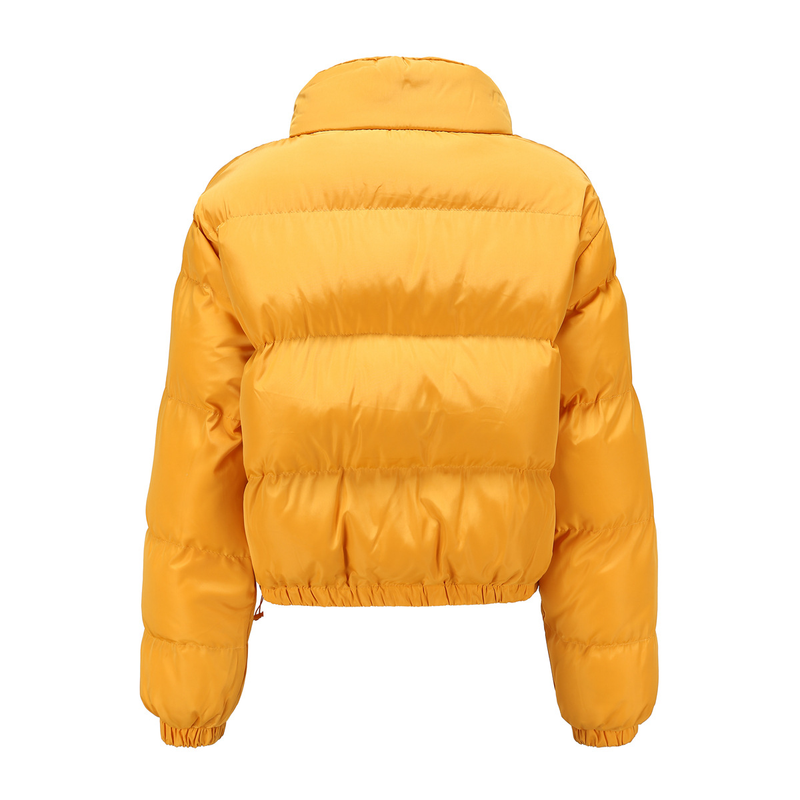 Women's fashion long sleeve high neck warm coat loose casual cotton-padded jacket_voghion.com