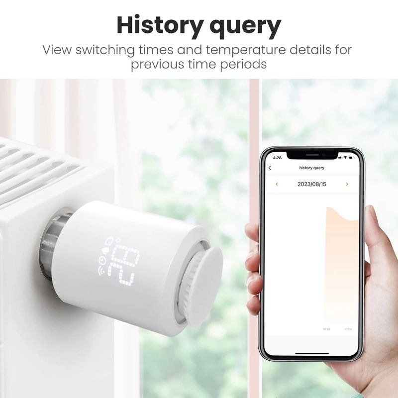 Tuya ZigBee3.0 Thermostat intelligent Actionneur de radiateur TRV Contrôleur thermostatique Vae Fonctionne avec Alexa Google Home Alice_voghion.com