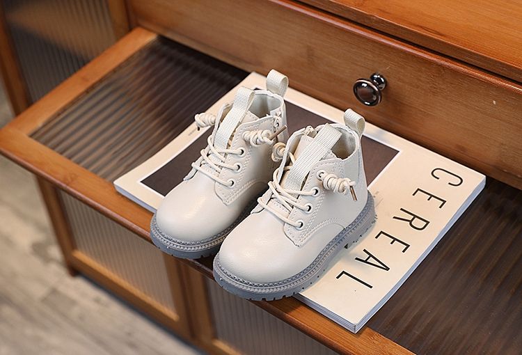 XUANMU Stivaletti per bambini autunno inverno per ragazze e ragazzi Stivali in pelle alla moda con suola morbida antiscivolo Scarpe da corsa per bambini con calzini XF4006_voghion.com