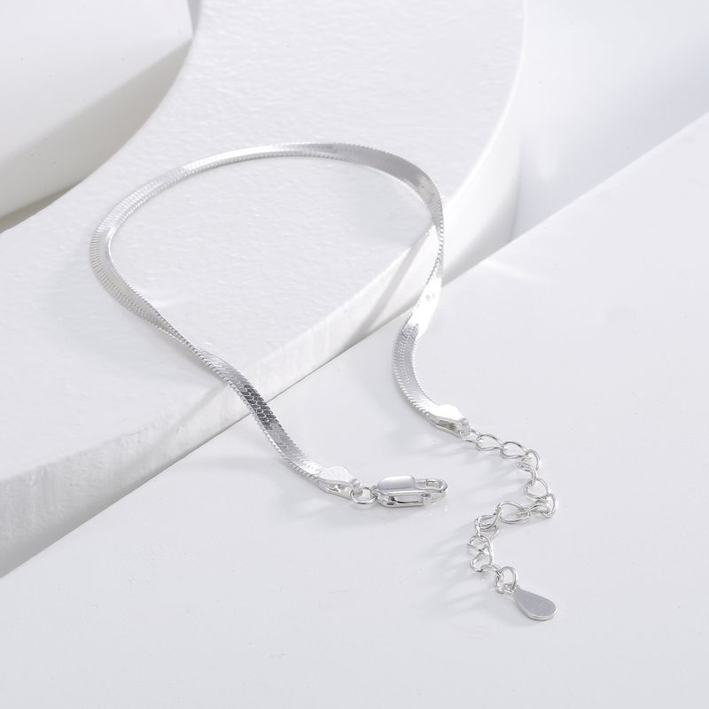 S Silber Für Frauen Modisches Temperament Klinge Armband Hip-Hop Stil Design Flache Schlange Knochen Kette Schmuck_voghion.com