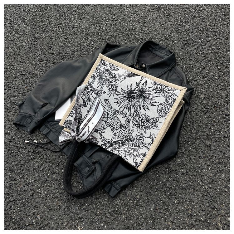 Damentaschen High-End-Canvas-Tasche mit großer Kapazität Neue Mode Pendler-Einkaufstasche Ins Hand-Schulter-Einkaufstasche_voghion.com