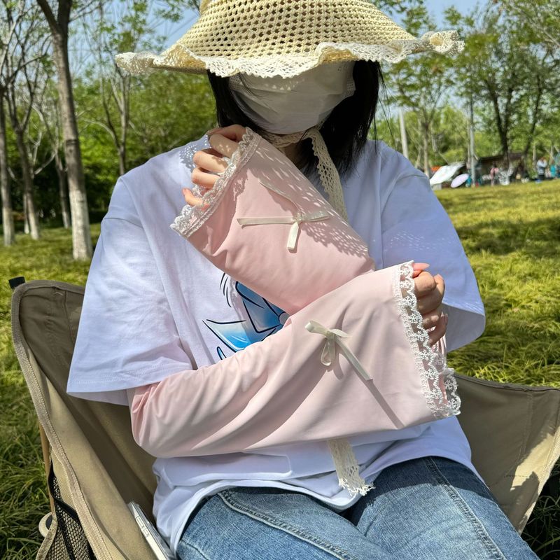 Gants d'extérieur fins et respirants pour femmes, protection solaire d'été, manches amples_voghion.com
