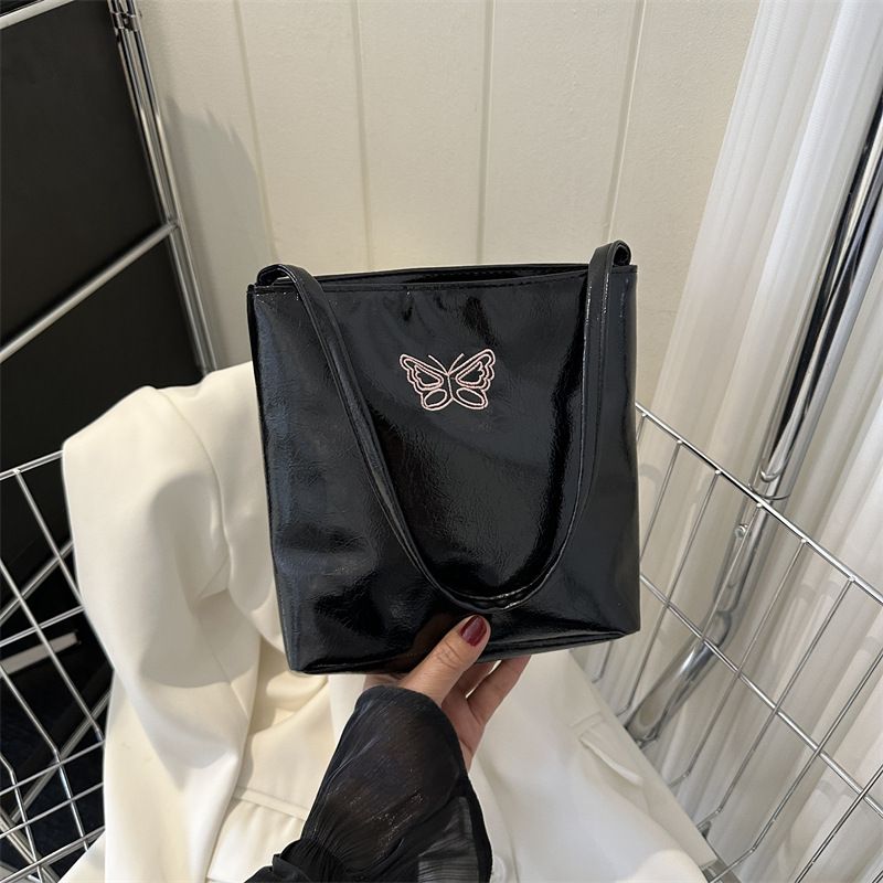 Borsa a tracolla singola semplice ed elegante, alla moda e di grande capacità, per donna, estate 2023, secchiello ascellare, casual, alla moda_voghion.com