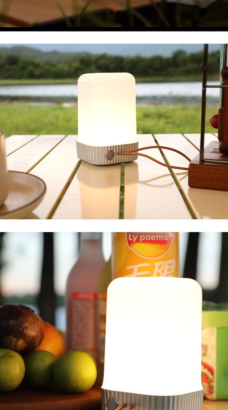 Outdoor Table Lamp Waterproof Camping Rechargeable Tent Canopy Colorful Atmosphere Camp Light_voghion.com