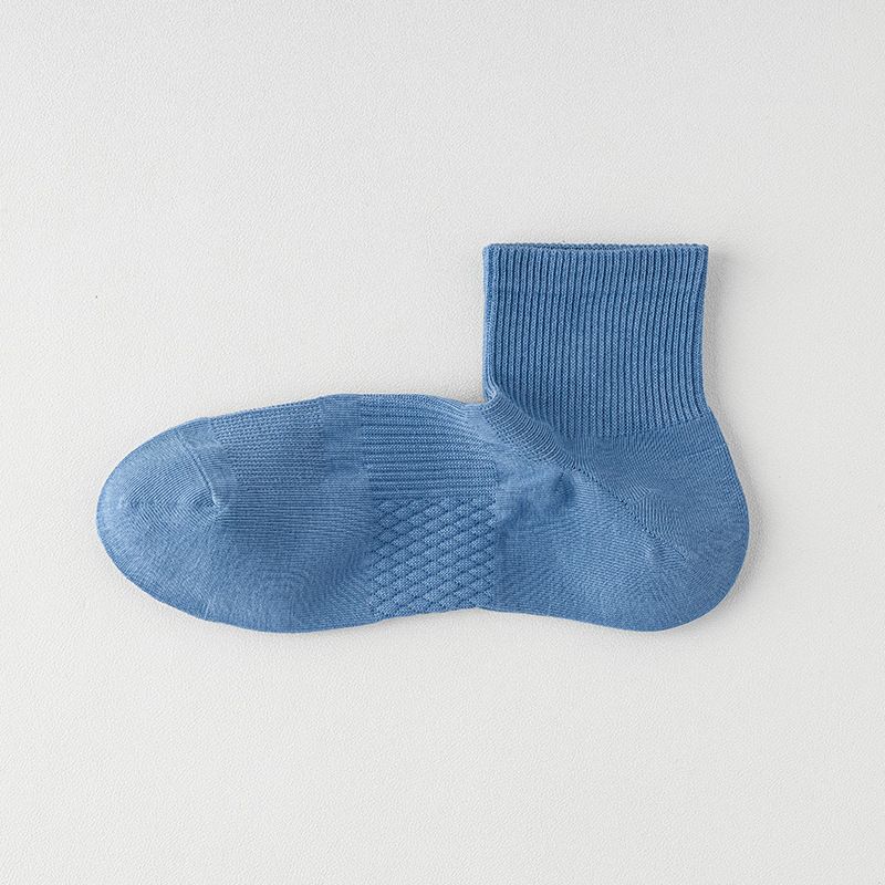 2025e Summer Deodorant Sweat-Absorbing Thin Cotton Short All-Cotton Sports Mesh Low-Cut Seamless Men's Socks_voghion.com