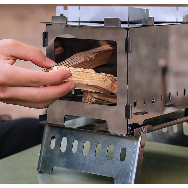 Réchaud à bois pliable et amovible pour extérieur, barbecue, camping_voghion.com