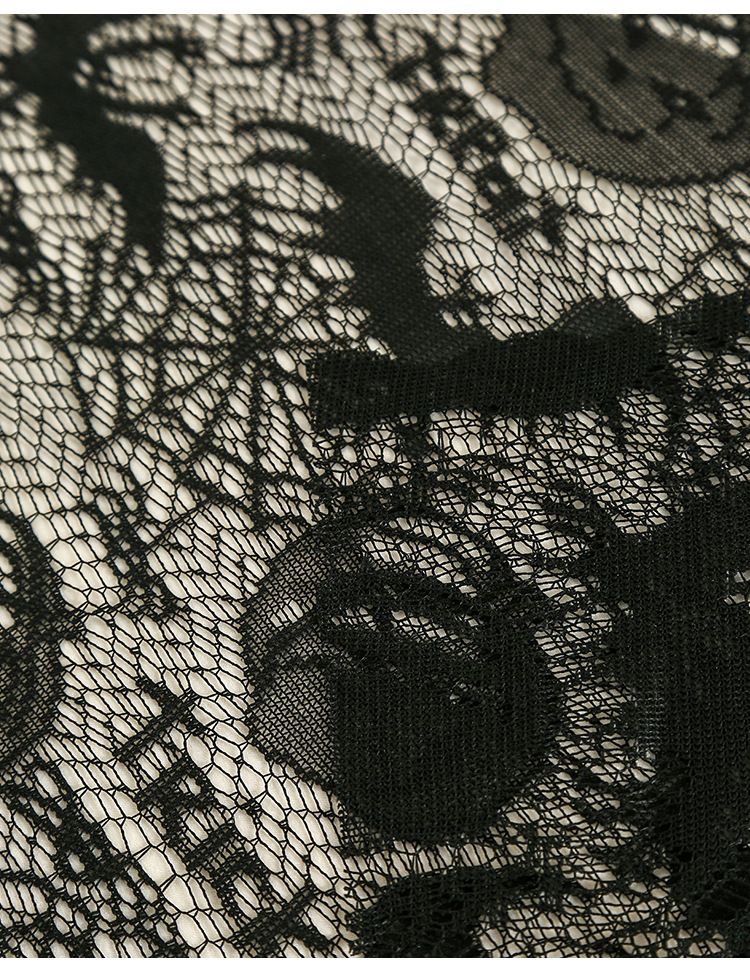 Schwarze Halloween-Spitzentischdecke – Gothic-Spinnennetz-Netzstoff (120 x 180 cm) | Spukhaus-Dekoration, Hexenparty, Horror-Themen-Dekoration_voghion.com