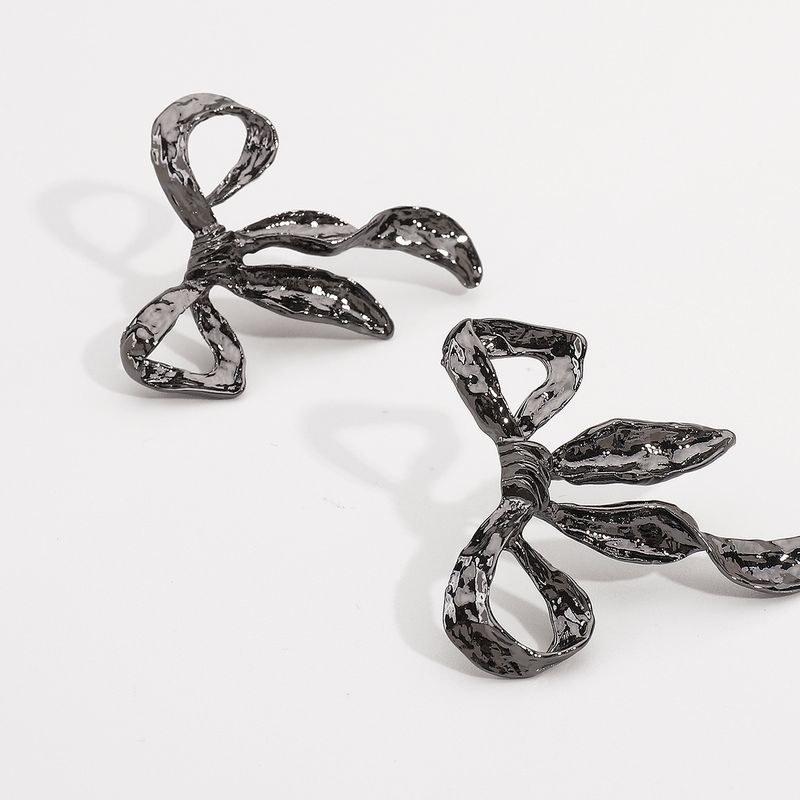 E12948 Fashion Metal Bow ZA Simple Style Design Sense Stacked Oorbellen voor vrouwen_voghion.com