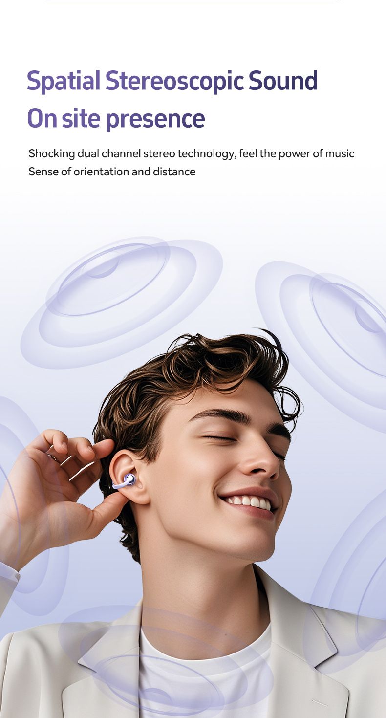 M108 Ear Clip Wireless Long Battery Life Bone Conduction Sports Noise Cancelling Earphones Bluetooth_voghion.com