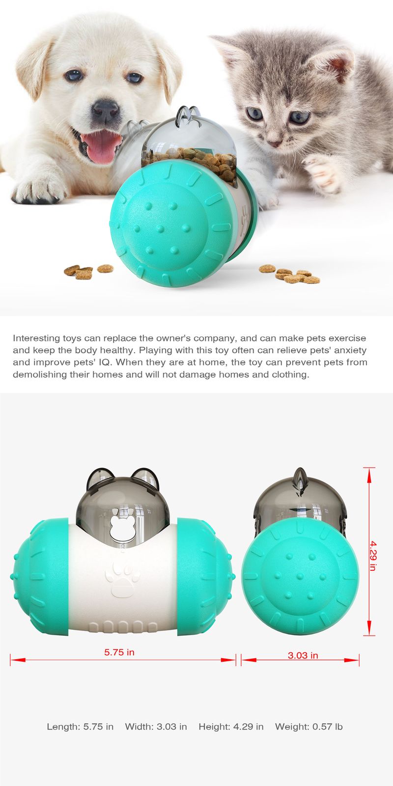 Der neue Katzen-Leckball von Pet Supplies Company für langsames Fressen von Hunden_voghion.com