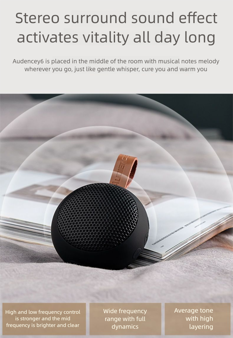 Wireless Bluetooth TWS Interconnect Mini Small Speaker Waterproof High Volume Card Slot Portable Music Player_voghion.com