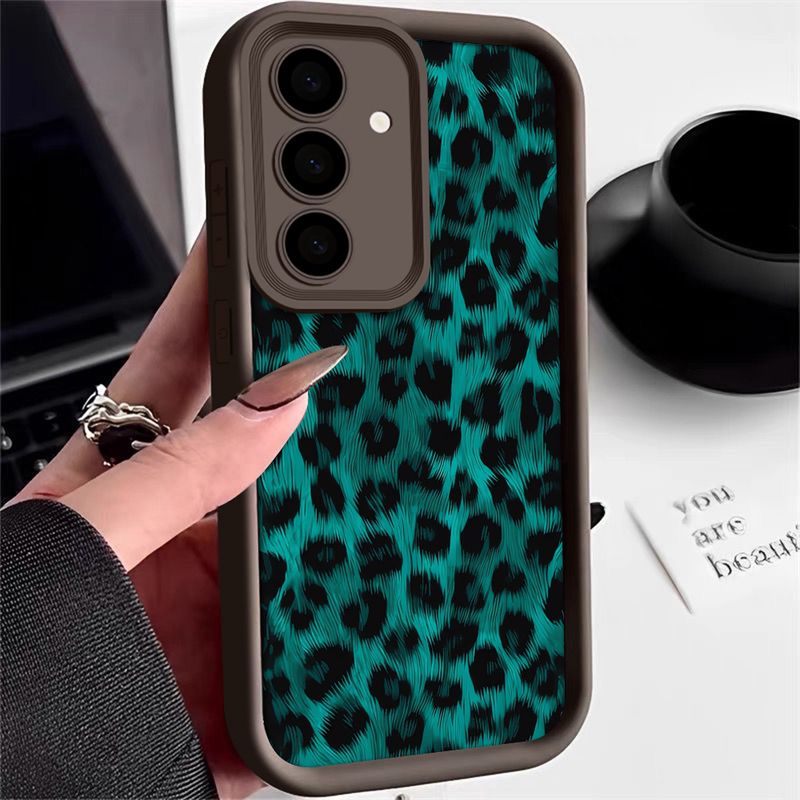 Custodia in silicone con stampa leopardata per Samsung Galaxy A15 A55 A35 A25 S25 S24 S23 S22 S21 S20 Ultra FE Note 20 Plus 5G Cover morbida_voghion.com