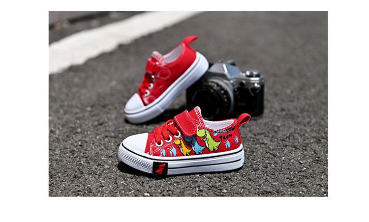 Scarpe basse casual per bambini in tela per ragazzi e ragazze in tela per bambini, sneakers singole traspiranti primaverili e autunnali_voghion.com