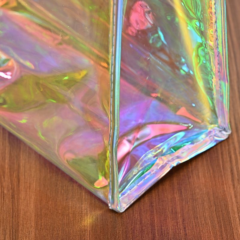 PVC laserski šareno poklon pakiranje velikog kapaciteta prozirna vrećica za kupovinu, plastična torba za vjenčane slatkiše_voghion.com
