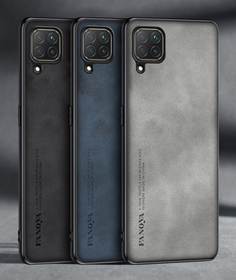 For Huawei P40 Lite Luxury PU Leather Case For Huawei Nova 7i Back Cover Business Silicone Shockproof Protection Phone C_voghion.com