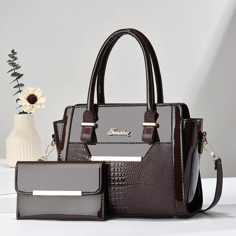 Bolso para madre e hijo (2024), de piel brillante, moderno, para mujer, bandolera de gran capacidad con un solo hombro._voghion.com